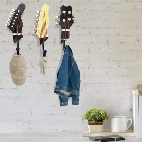 Miniatura 3 de Regalos para amantes de la música, decoración de música de guitarra, ganchos decorativos para colgar en la pared, ropa, abrigos, toallas, llaves