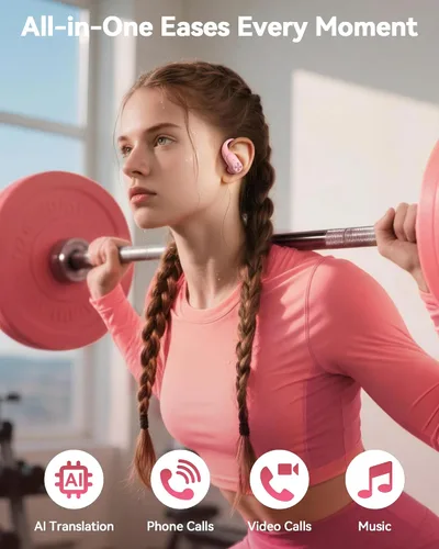 Miniatura 6 de PocBuds Auriculares Bluetooth Inalámbricos 80hrs Tiempo de Reproducción Estuche de Carga Inalámbrica Pantalla Digital Auriculares Deportivos