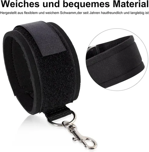 Miniatura 3 de Pulseras sexuales para mujer, restricciones de cama sexuales con correas ajustables, lazos sexuales para tobillos y muñecas, juego sexual