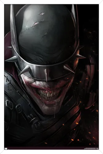Miniatura 13 de Trends International DC Comics The Batman Who Laughs - Póster de pared de cara, 14.725 x 22.375 pulgadas, versión enmarcada de madera de granero