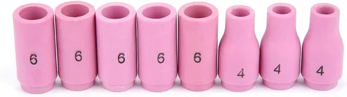 Miniatura 7 de Piezas de la antorcha de soldadura, 53 unids tig soldadura antorcha cuerpo partes gas lente boquilla boquilla kit taza para WP-9 20 25