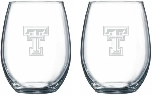 Miniatura 29 de RFSJ Juego de 2 copas de vino o bebidas con logotipo de Satin Frost (Harvard)