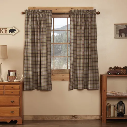 Miniatura 13 de VHC Brands Rustic & Lodge - Cortinas para ventana de cocina, par de festones Wyatt, marrón caqui