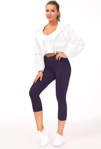 Miniatura 5 de The Gym People - Pantalones deportivos gruesos de tiro alto, con bolsillos y control de abdomen, leggings para entrenar, correr, hacer yoga
