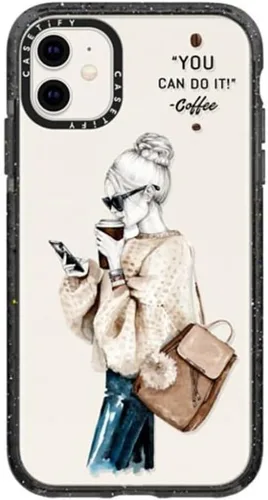 Miniatura 19 de CASETiFY Impact - Funda para iPhone 11 - Flower Power Retro - Negro Transparente