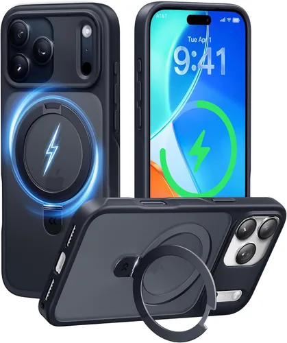 Miniatura 76 de CASEKOO- Funda para iPhone 15 c/soporte magnético invisible [protecc. militar contra caídas] [compatible c/MagSafe], a prueba de impactos, delgada