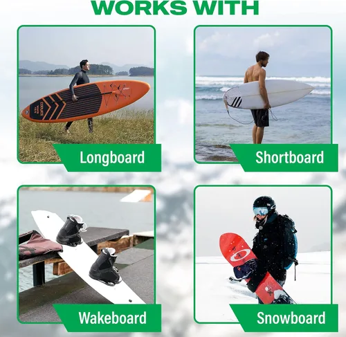 Miniatura 3 de COR Surf Estante de pared para tablas de surf para longboards y shortboards Hermoso soporte de pared de madera para interiores y exteriores