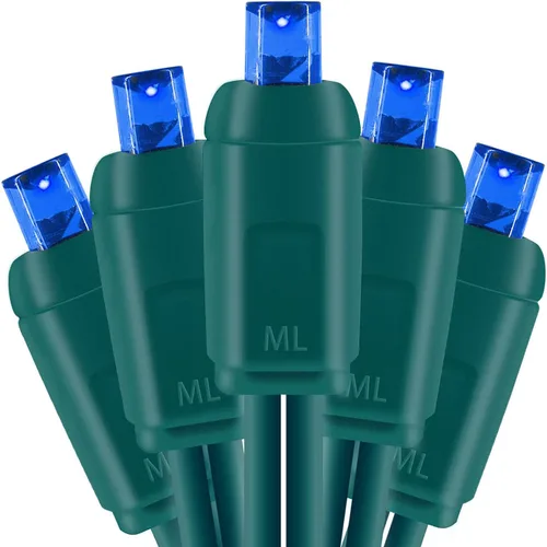 Miniatura 14 de Mini luces LED de Navidad de 0.197 in, tira de luces LED para decoración de árboles de Navidad en exteriores e interiores, grado comercial, cable