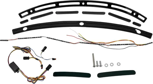 Miniatura 4 de TCT-MOTORPARTS Moldura de parabrisas con luz LED intermitente para Harley Touring 2014-2023 Road King FLHR Electra Street Tri Glide Ultra Limited