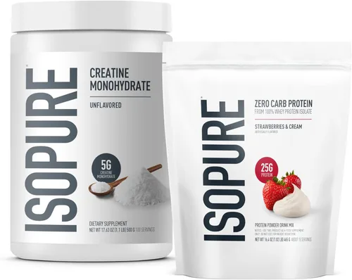 Miniatura 15 de Isopure Zero Carb 100% Proteína Pura de Suero Aislado en Polvo, Sin Lactosa, Sin Gluten, Con Vitaminas, Vainilla Cremosa, 25g de Proteína por