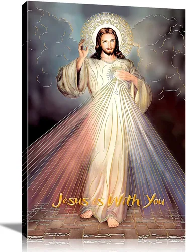 Miniatura 17 de Cuadro enmarcado de cruz de Jesús en lona para pared, arte impreso en blanco y negro, pintura cristiana, póster inspiradora, Jesús católico