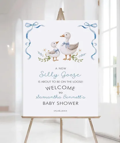 Miniatura 7 de Letrero de bienvenida azul personalizado para baby shower con globos, letrero con nombre personalizado para niño o niña, género neutro, decoración 11