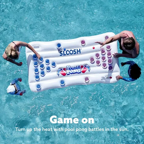 Miniatura 4 de SLOOSH Juego de juguetes de piscina, juego de lanzamiento de pong, juguetes de agua para adultos y niños, juegos familiares, flotadores inflables