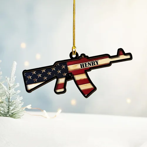 Miniatura 29 de Adornos de Navidad del ejército estadounidense, adorno de veterano para hombres y mujeres, adornos patrióticos para decoración de árbol de Navidad