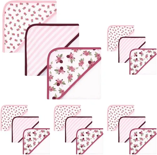 Miniatura 32 de Hudson Baby Toallas unisex con capucha de algodón para bebé, unicornio rosa, talla única