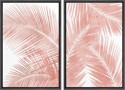 Miniatura 23 de SIGNWIN Lienzo enmarcado para pared, ilustraciones abstractas texturizadas en tonos beige terrosos, arte moderno, decorativo, contemporáneo