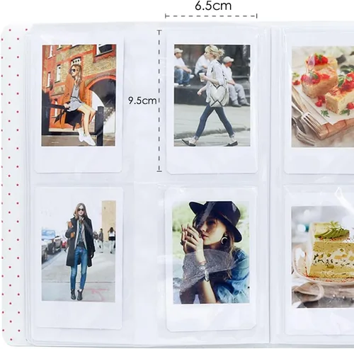 Miniatura 5 de Álbum de fotos Ablus pequeño con 128 bolsillos para fotos de cámaras instantáneas Fujifilm Instax Mini 7s 8 8+ 9 25 26 50s 70 90 y tarjetas de Negro