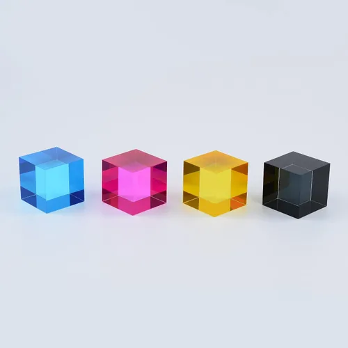 Miniatura 5 de CMY Cubes The K Cube (1.969 in) - Cubo de tono negro - Cubo de color óptico - Pulido con diamante - enseña la mezcla de colores sustractiva - Objeto