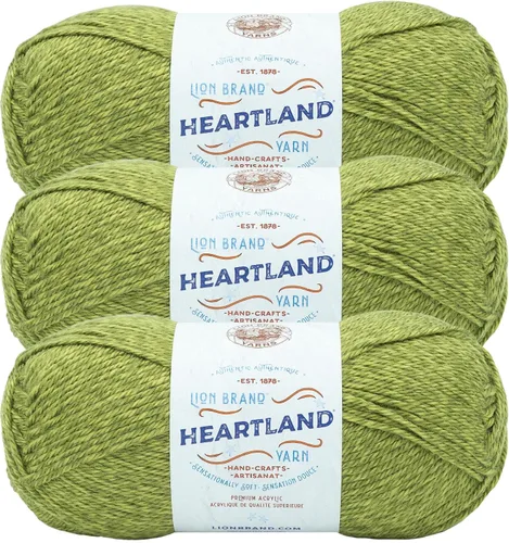 Miniatura 28 de Lion Brand Yarn Heartland Yarn - Hilo multicolor para tejer, tejer y tejer, paquete de 3, color congaree