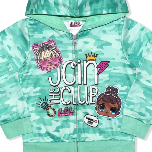 Miniatura 2 de LOL Surprise Dolls Girls Zip Up Hoodie for Little and Big Girls BluePink