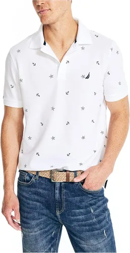 Miniatura 4 de Nautica Polo de cubierta de rendimiento estampado de ajuste clásico para hombre