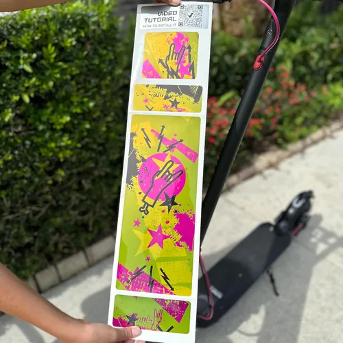 Miniatura 3 de Calcomanías de vinilo autoadhesivas de alta calidad y fundas para patinete eléctrico de adultos, personaliza y protege tu viaje