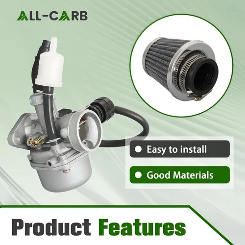 Miniatura 2 de ALL-CARB Carburador PZ19 de 50 cc, 70 cc, 90 cc, 110 cc, 125 cc, repuesto para ATV Dirt Bike Go Kart con filtro de aire