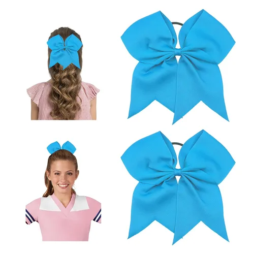 Miniatura 16 de Lazos de animación, lazo negro para animadoras, lazos de animadora para animadoras, lazos de animadora, 2 lazos grandes de 8 pulgadas para niñas