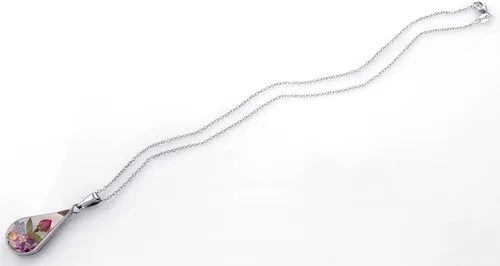 Miniatura 2 de Tienda Collection Sterling SilverGold Over Sterling Silver Pressed Flower Pendant Necklace