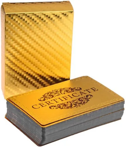 Miniatura 5 de Cartas de póquer resistentes al agua, de 24 quilates, con caja de regalo