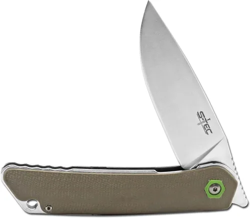 Miniatura 6 de S-TEC Sandvik - Cuchillo plegable serie acero inoxidable con mango compuesto G10 (TS501 Sand)