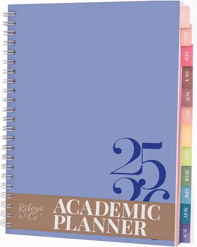 Miniatura 17 de Rileys - Agenda académica 2026-2027, agenda diaria, semanal y mensual, julio de 2026 a junio de 2027, páginas de notas para estudiantes