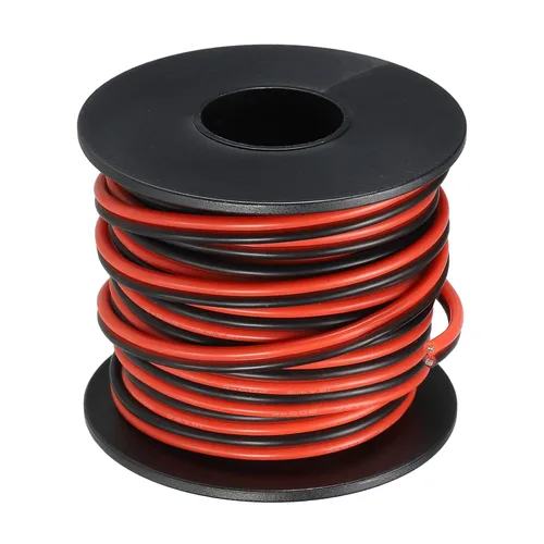 Miniatura 11 de MECCANIXITY Alambre de calibre 14, 2 conductores, alambre de silicona paralelo de 14 AWG, alambre trenzado de alambre de cobre estañado, carrete
