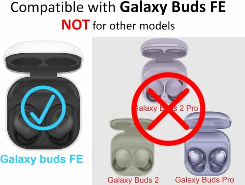 Miniatura 2 de A-Focus Juego de 8 pares de ganchos de espuma para las orejas de Galaxy Buds FE Memoyr de repuesto, cómodos auriculares con alas de ala, kit