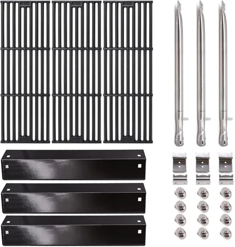 Criditpid Piezas de parrilla para modelos Chargriller 5050, 5650, 3001, 3030, 5072, 3008, 4000, 5252, 5050, placa de calor de acero de porcelana,
