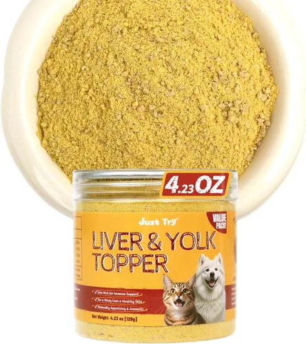 Miniatura 11 de Just Try 4.23 onzas de carne de res y yema de huevo para gatos con yema de huevo liofilizada, alto soporte de proteínas y hierro para perros y gatos