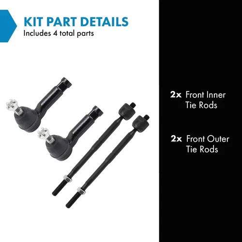Miniatura 2 de TRQ Juego de barras de acoplamiento delanteras compatibles con Mazda CX-5 2013-2016