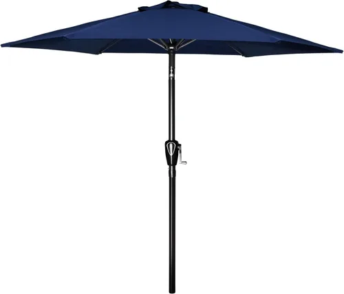 Miniatura 10 de Simple Deluxe sombrilla de patio de 7.5 pies, sombrilla de mesa para exteriores, sombrilla de jardín con botón de inclinación/manivela, 6 varillas