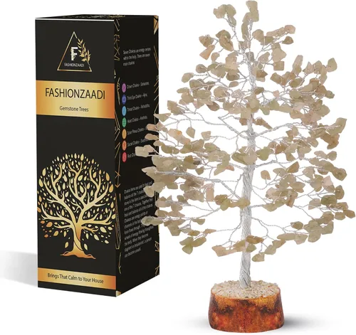 FASHIONZAADI Árbol Bonsái de Piedras Preciosas, Reiki, Equilibrio de Chakras, Limpieza de Aura, Hecho a Mano, Regalo Espiritual, Piedras de Alambre