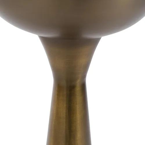 Miniatura 7 de Kate and Laurel Chandon Mid-Century - Mesa sofisticada para bebidas, 8 x 8 x 23 pulgadas, latón antiguo, mesa de pedestal escultural glamorosa