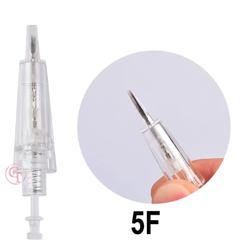 Miniatura 2 de Paquete de 50 agujas de maquillaje permanentes para máquina de tatuaje Eyliner de cejas, 1P, 3P, 5P, 5F, 7F, para maquillaje de microblading