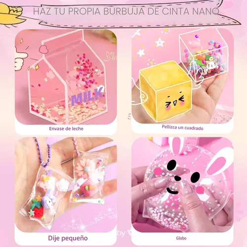 Miniatura 6 de BENWIL - Kit de burbujas de nano cinta para niños, kit de fabricación de nano cinta, tutoriales en video paso a paso