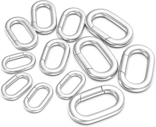 Miniatura 10 de OHINGLT 10 piezas de cierres de colgante con clip mosquetón – cierre y cierres de collar de oro de 18K, conector de encanto de pulsera para mujeres