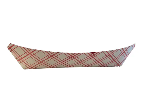Miniatura 2 de Bandejas de cartón para perros calientes de 7 pulgadas, cuadros rojos para carnavales, fiestas y comidas al aire libre (12)
