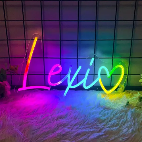 Letreros de neón LED, hechos a mano, para boda, fiesta de cumpleaños, hogar, habitación, tienda, logotipo, bar, novia, regalos, nombre, luces de
