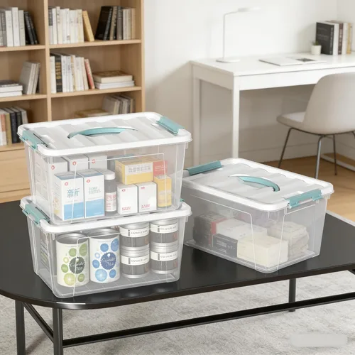 Miniatura 6 de Contenedores de almacenamiento apilables, contenedores de almacenamiento debajo de la cama con tapas, organizador de zapatos, contenedores