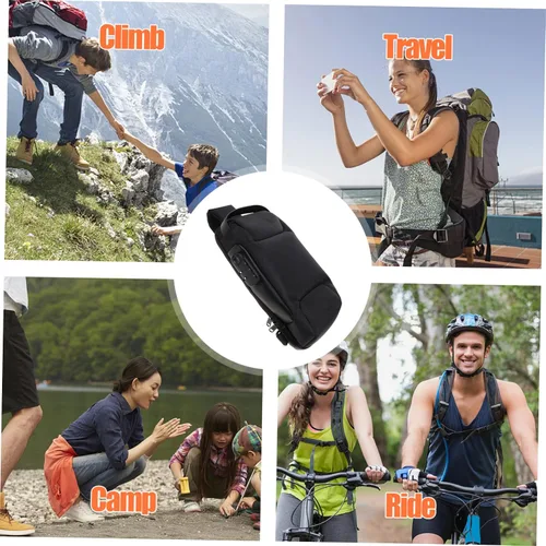 Miniatura 7 de VALICLUD Mochila de viaje impermeable bolsa de pecho bolsa inclinada tela Oxford bolsa de mensajero deportivo hombre hombres bolsas de hombro, Negro