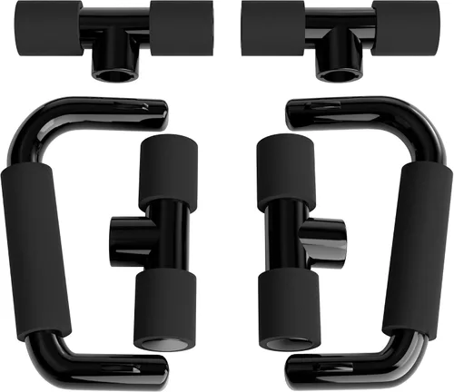Miniatura 6 de READAEER Barras de Flexiones para Gimnasio, Equipo de Ejercicio, Fitness, 1 Par de Mangos de Flexiones con Agarre de Espuma Acolchada y Estructura