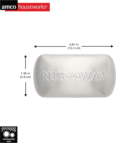 Miniatura 3 de Amco Rub-a-Way Barra - Absorbedor de olores de acero inoxidable (4 x 2.25 pulgadas), apto para lavavajillas, esencial para cocina y exteriores