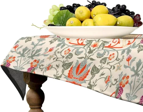 Miniatura 340 de Mantel Floral Retro de Pájaros, Diseño Original Bohemio William Morris Estampado Cubierta de Mesa para Hogar Picnic Fiesta Comedor Cocina William